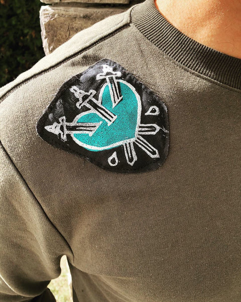 Swords/Heart double-patch Crew Neck
