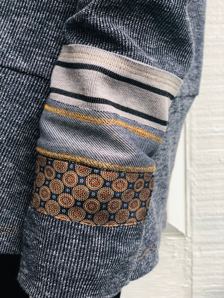 Long Sleeve Loose-fit Fabric Pattern